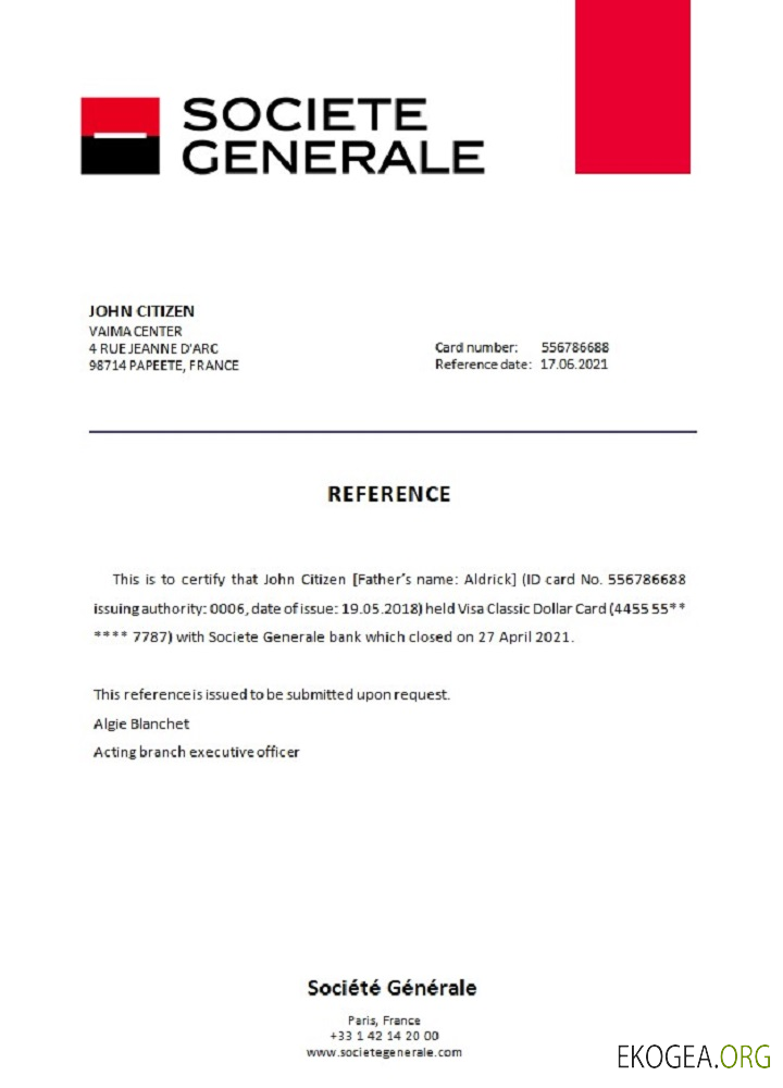 Référence France , Société Générale , closure